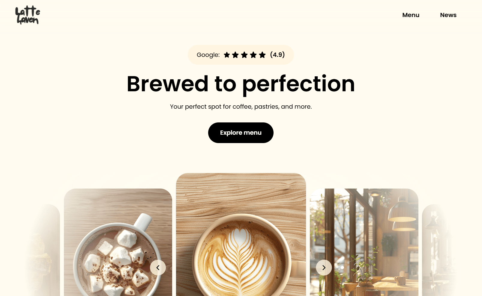 Latte - Web design project by Uluwatu Online